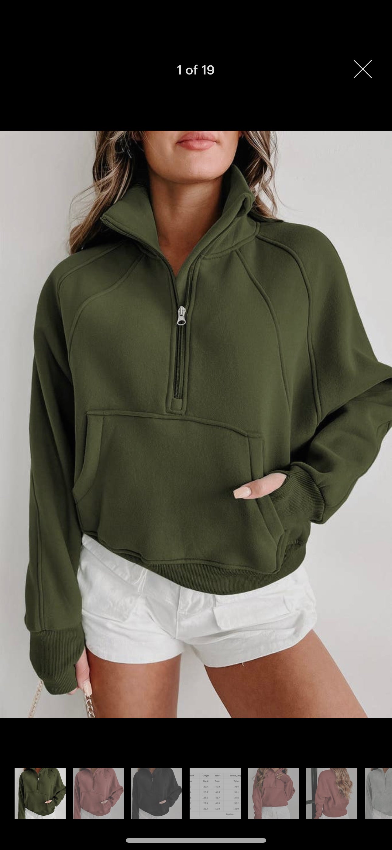 Pocketed Quarter Zip Pullover Sweatshirt