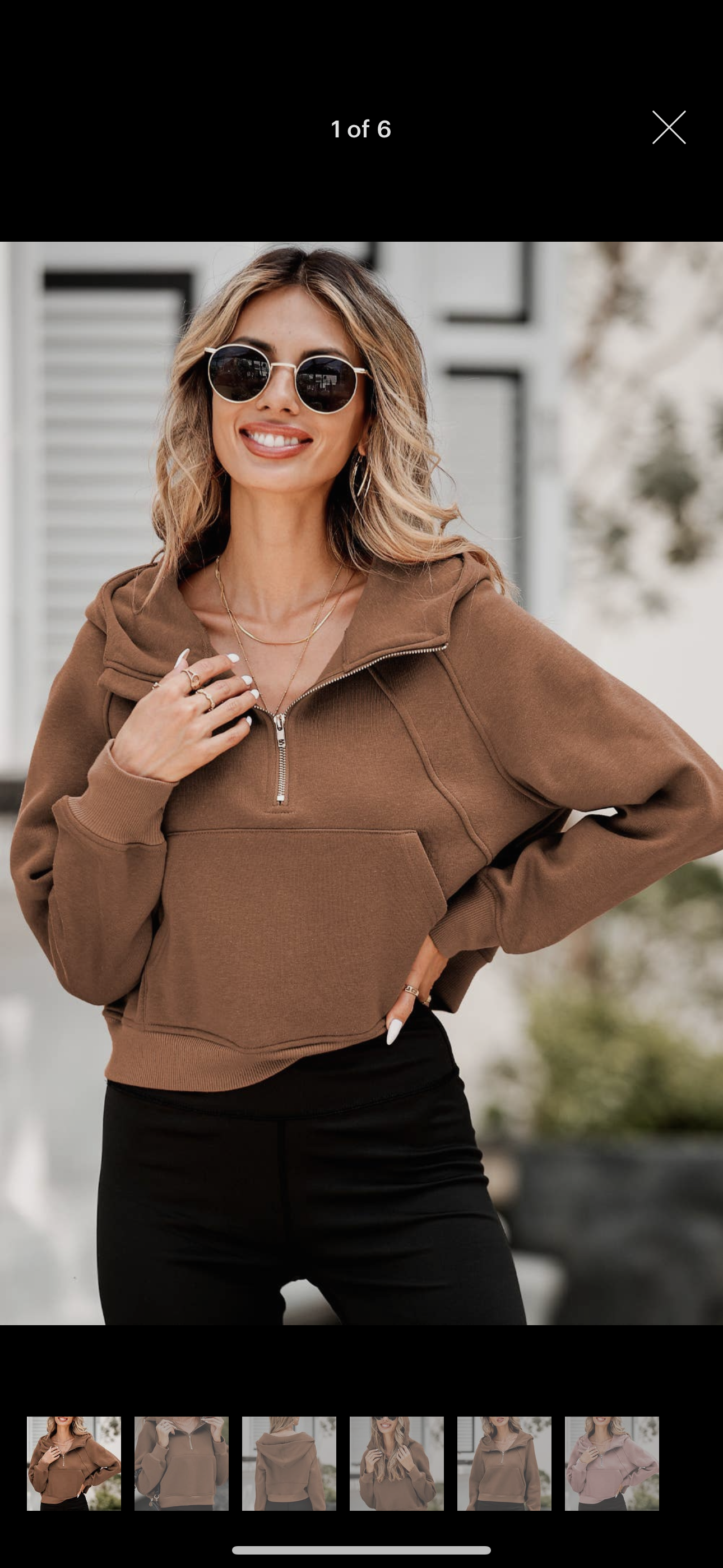 Pocketed Quarter Zip Pullover Sweatshirt