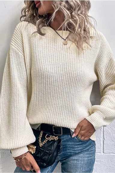 ROUND Neck Pullover Sweater
