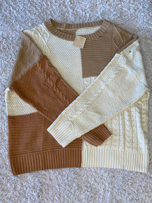 Multi-Colored Knitted Sweater